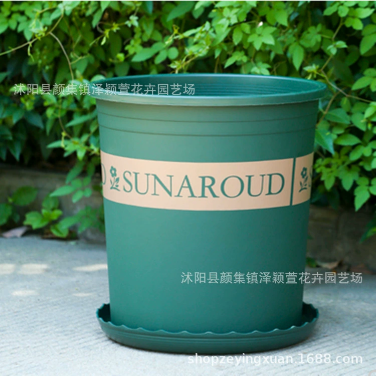 Фабрика прямой печати темно-зеленый галлон бассейна 1 галлон * 2 галлона * 5 галлонов пластиковый цветочный горшок большое количество скидка