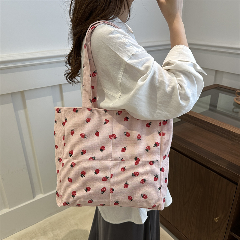 Bolsa de impresión de velcro versátil 2024 nueva bolsa de almacenamiento de gran capacidad de un solo hombro movible bolsa de lona