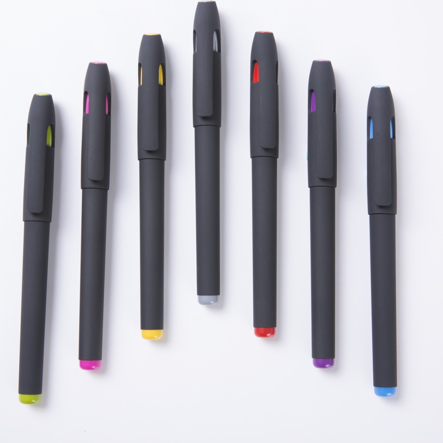 Nueva pluma publicitaria logotipo personalizado pluma de agua de carbono pluma de gel pluma de código QR personalizado