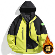 新款冲锋衣男外套秋冬季美式潮牌百搭夹克防风时尚连帽工装外套女