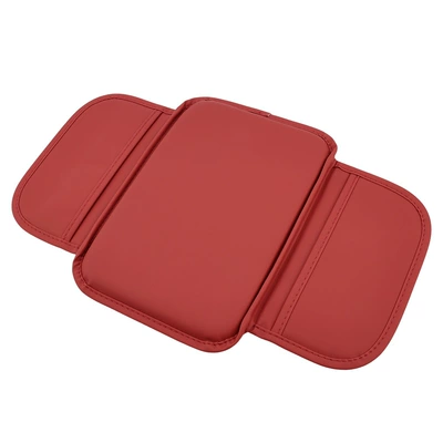 Manufacturer's universal car armrest Armrest box pad - napa-leather-armrest-box-pad-red-29215