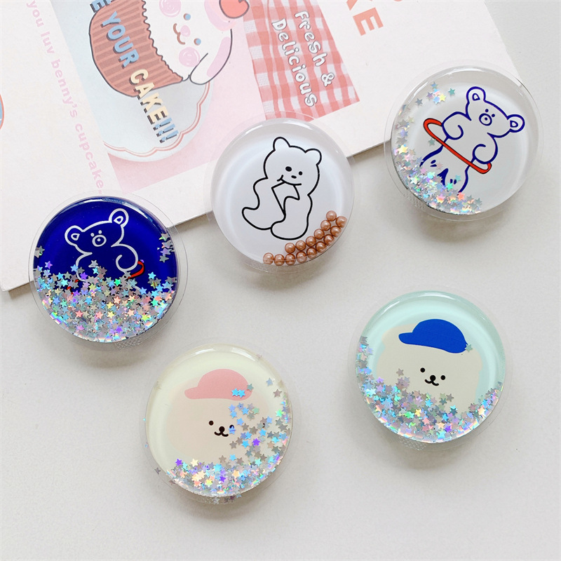 20g Weight Mobile Phone Universal Applicable Brands Airbag Bracket Classification tpu, Quicksand Material Rabbit, Cartoon, Bear Pattern Cartoon Style, Cute Style Rabbit Cartoon Bear Tpu Quicksand Cartoon Style Cute Mobile Phone Universal Airbag Bracket 5