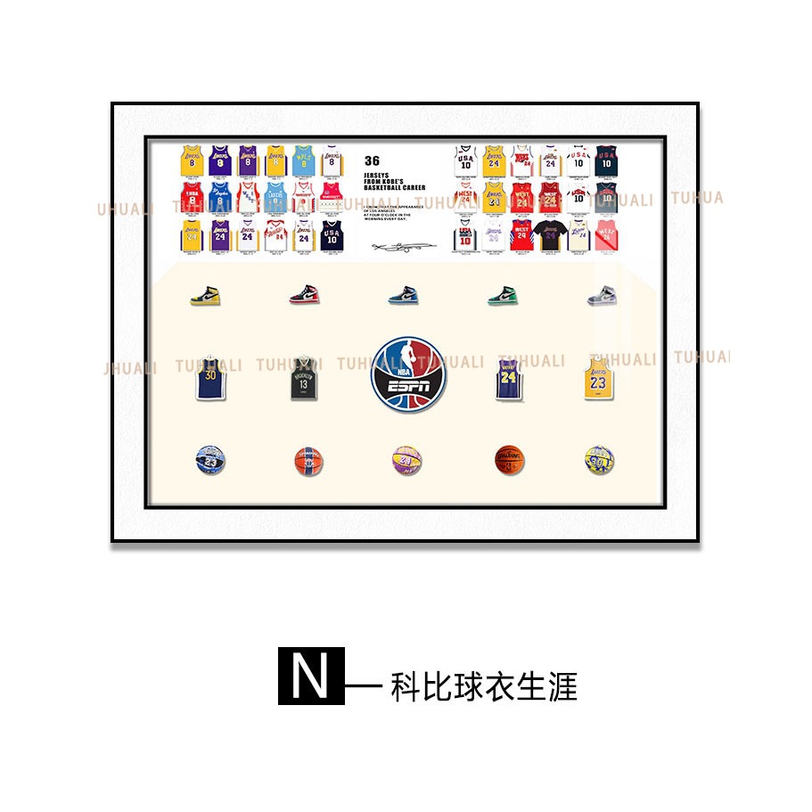 Pintura decorativa de baloncesto, estrella del baloncesto, club Jordan James, sala de estar, entrada, dormitorio, habitación de niños, pintura colgante