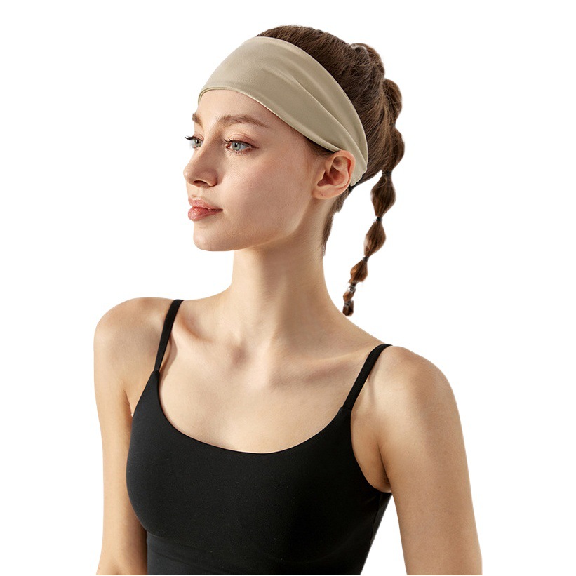 Cross-Border Running Fitness Antiperspirant Headscarf Sweat-Absorbent High-Elastic Yoga Sports Hairband Headband High-Elastic Hairband Headband for Women