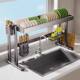 Kitchen Sink Storage Shelf Above Sink Dishes Drain Table Top Dishes Storage Multi-function Bowl Shelf