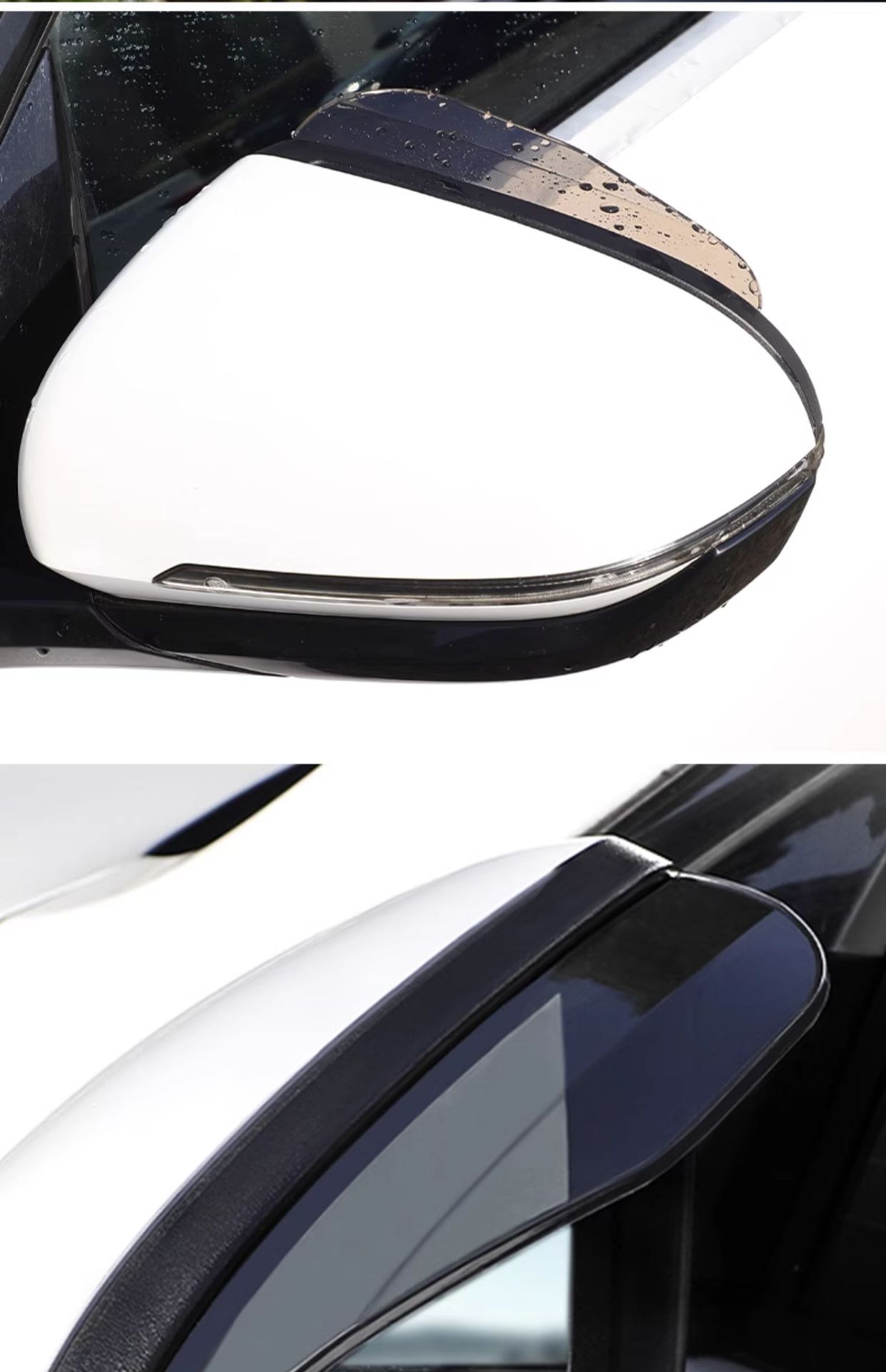 Car Rain Eyebrow Window Rain Shield Rearview Mirror Rainproof Reversing Mirror Universal Reflective Gadget Widened and Enlarged