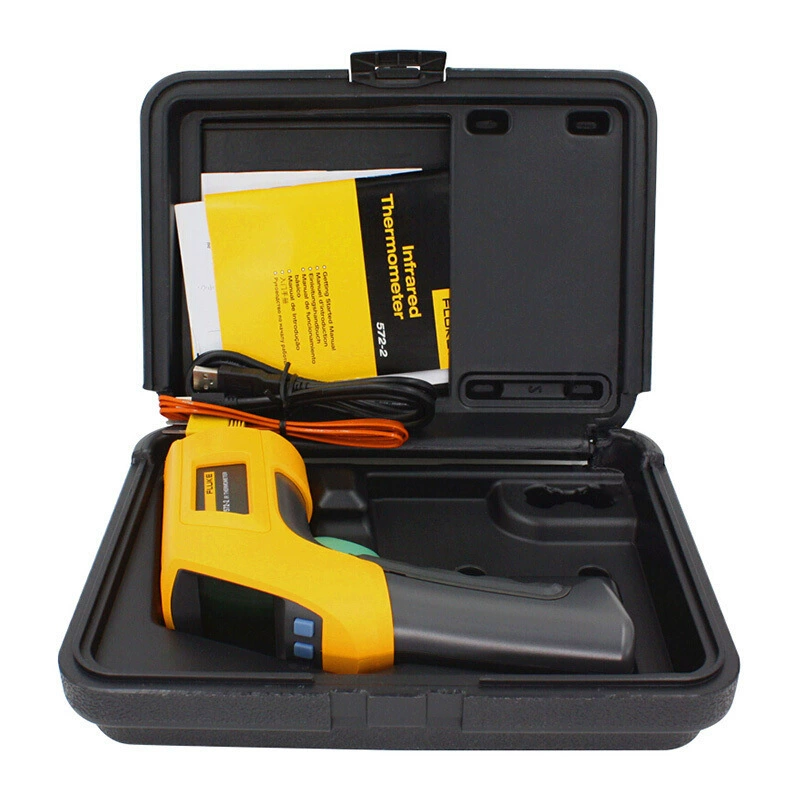 FLUKE Ручной инфракрасный термометр с двумя лазерами Fluke F572-2 -30 ℃ -900 ℃   термометр