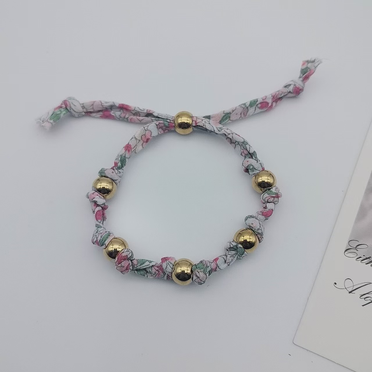 Impresión Flor Retro Bohemio Tela Acero Titanio Pulsera Venta Al Por Mayor display picture 6