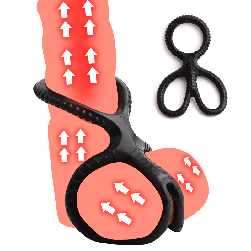 Men's Silicone Scissors, Semen Locking Ring, Double Ring Penis Restraint Ring, Shared Sexual Interest Penis Foreskin Blocking Ring for Couples Men's Silicone Scissors, Semen Locking Ring, Double Ring Penis Restraint Ring, Shared Sexual Interest Penis Foreskin Blocking Ring for Couples