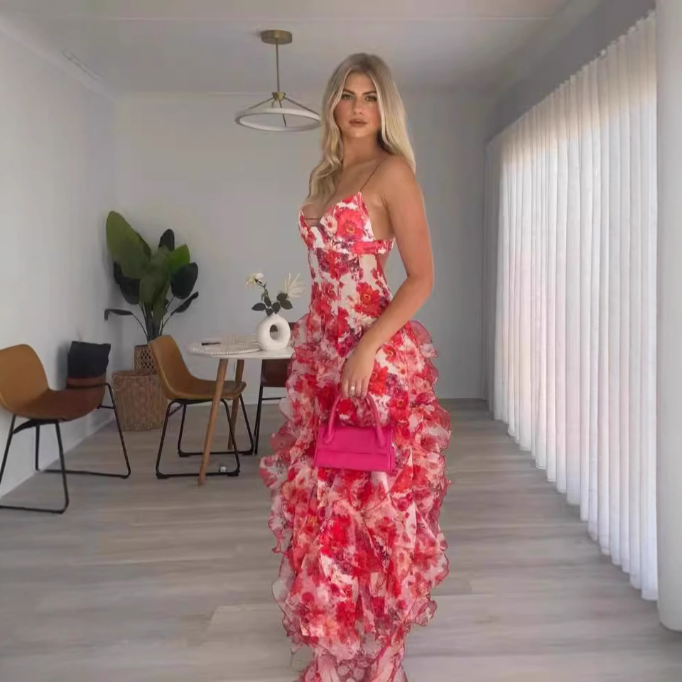 Spring summer fashionable long elegant evening dress
