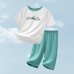 嬰兒睡衣夏天分體兩件套寶寶衣服夏季薄款天絲莫代爾家居服套裝