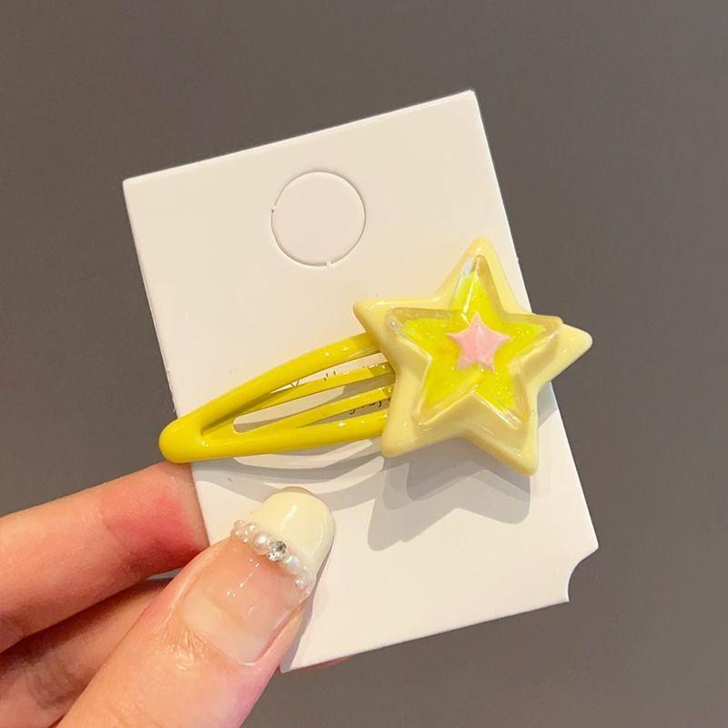 Pinza para el cabello de dopamina sin costuras de color caramelo clip lateral femenino flequillo clip para el cabello roto tocado clip de pico de pato y2k horquilla de una palabra