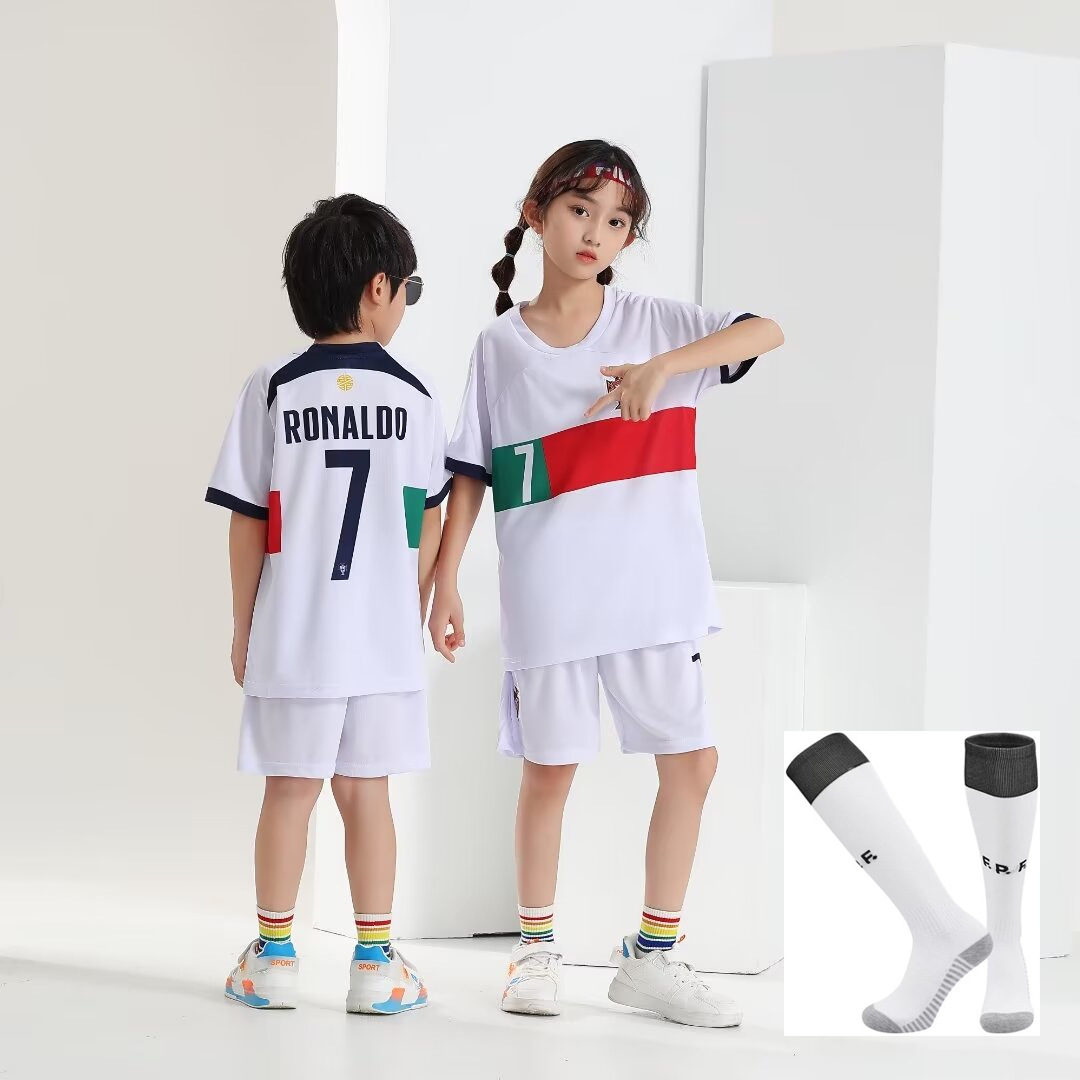 22-23 Portugal Away White No. 7 Socks