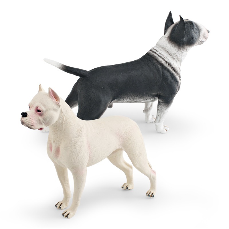 Simulación de exportación transfronteriza perro de mascota Modelo Animal Du Gao perro bull terrier Spinger perro juguete decoración estática
