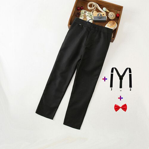 Children's trousers, spring and autumn trousers, boys' black trousers, British dress, children's performance black trousers, factory direct sales