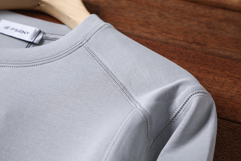 felpa con strato d'aria in ammoniaca liquida di alta qualità primavera e autunno uomo e donna coppia stile moda taglio verticale 3D tinta unita_voghion.com