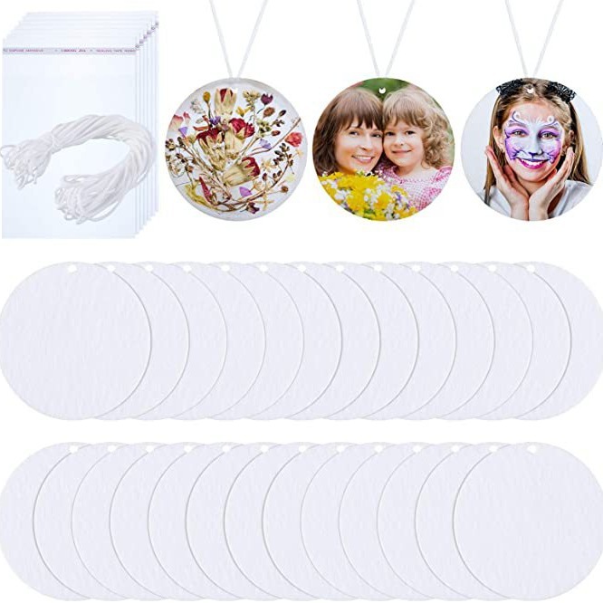 La pieza de aromaterapia en blanco de la transferencia termal sentía el ambientador de aire del pedazo de la fragancia con la pieza de perfume del coche de la sublimación de la cuerda elástica