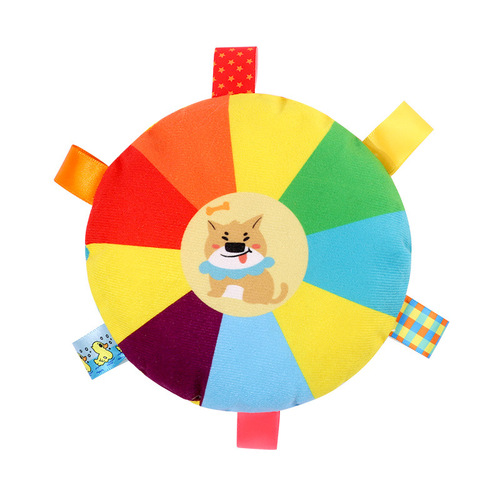 Dog Plush Sound Frisbee Toy Interactive Dog Frisbee Teething and Bite Resistant Pet Training Dog Training Teddy
