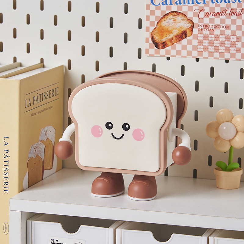 Caricatura encantadora galleta de escritorio caja de almacenamiento creativa papelería multifuncional dormitorio de estudiantes decoración de lápiz para niños