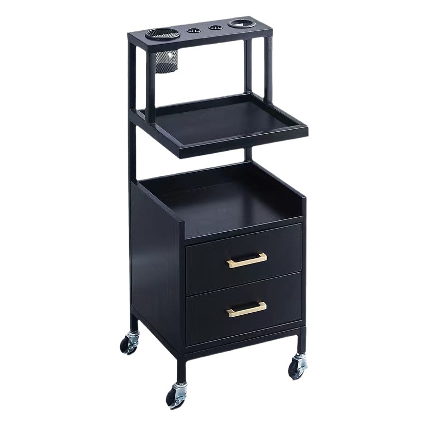New barber shop stroller hair salon special hot dyeing cart multi-functional storage rack barber shop tool cabinet wholesale