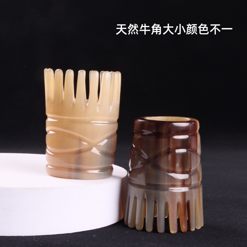 卸売り牛角洗髪櫛幅歯円筒櫛部頭治療櫛頭皮マッサージ角櫛牛角櫛|undefined