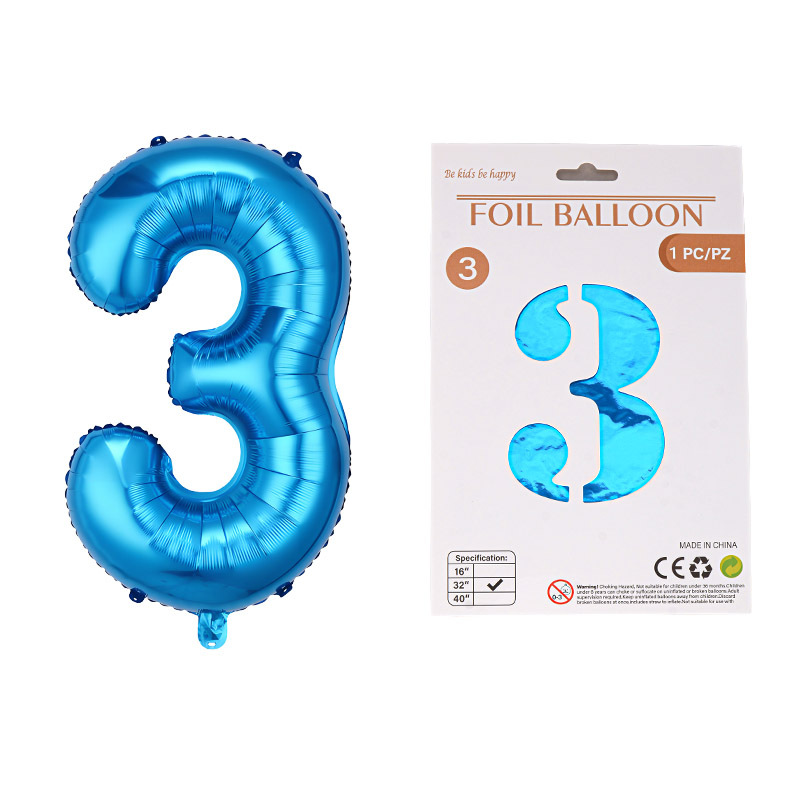 Globo de película de aluminio digital de 32 pulgadas, tarjeta de papel, tapa dura, paquete individual, cuerpo delgado, fiesta digital, globo decorativo flotante