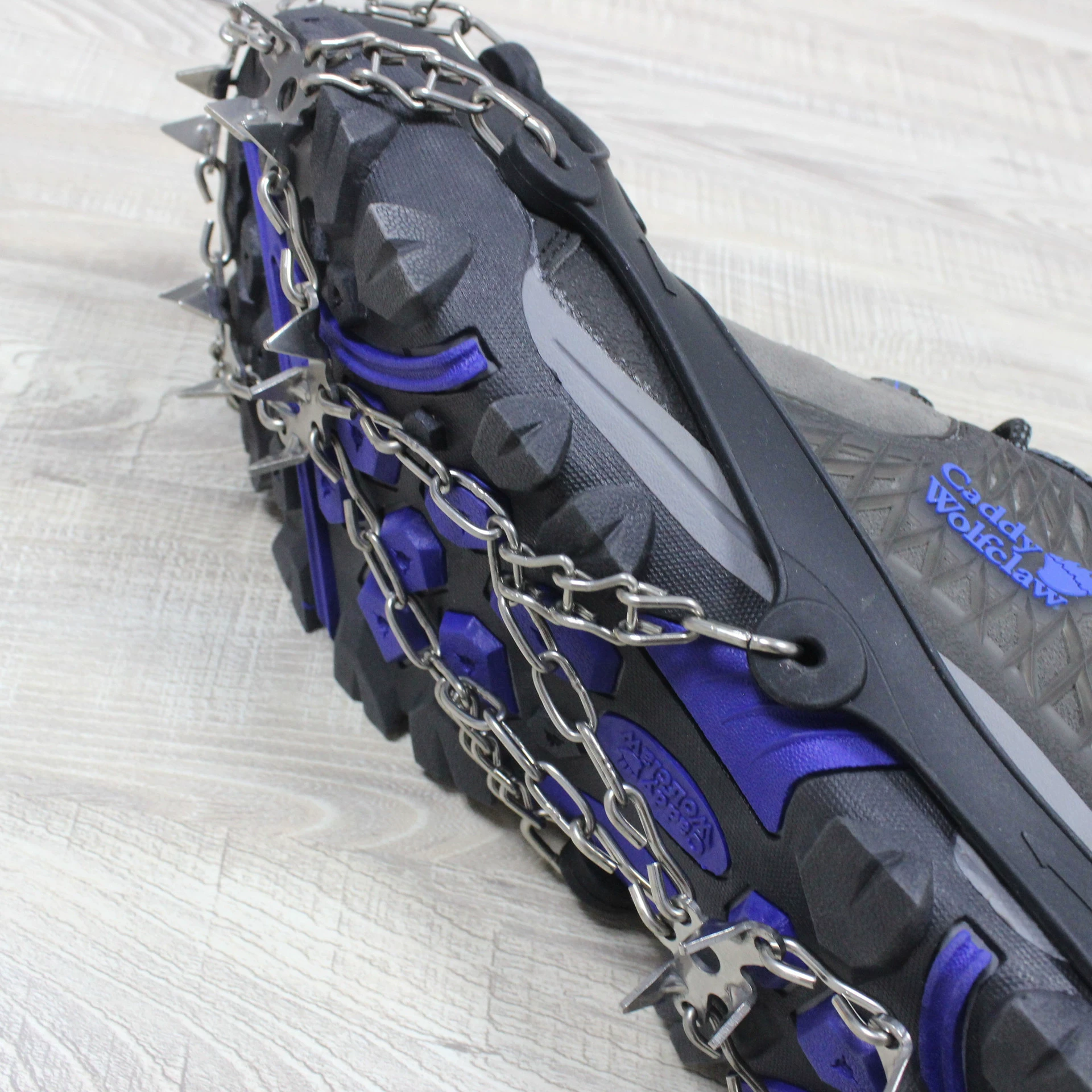 На открытом воздухе мужские и женские нескользящие бахилы TPE19 зубья из нержавеющей стали двойной крюк цепи ледяные когти снежные шипы обувь цепи альпинизм бахилы