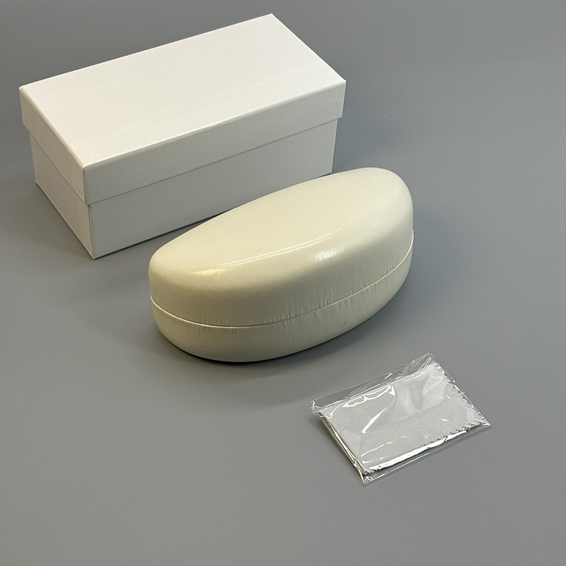 INS Style Japanese Style Simple Exquisite Design Sense Semicircle Sunglasses Box Advanced Sense Fashion Portable PVC Mirror Box