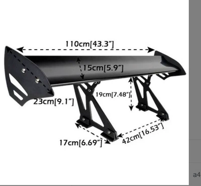 Car Modification No-Drill Single-Layer Fixed wind wing - perforated-version