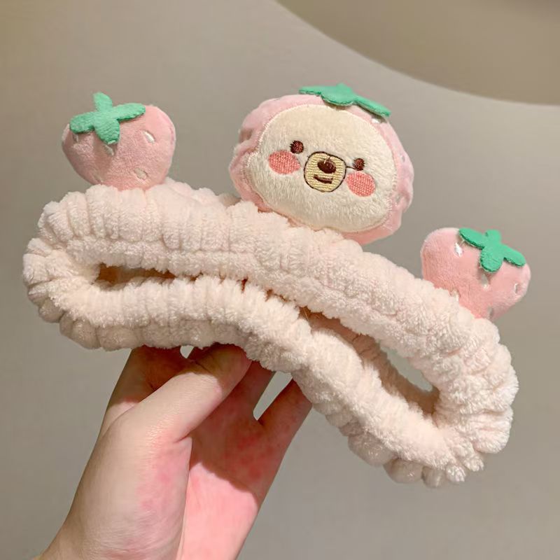 Nuevos dibujos animados miedo de lavar la cara de un perro cabello extraño cabello estrellas cabello de peluche personalidad pinzas de cabello al por mayor