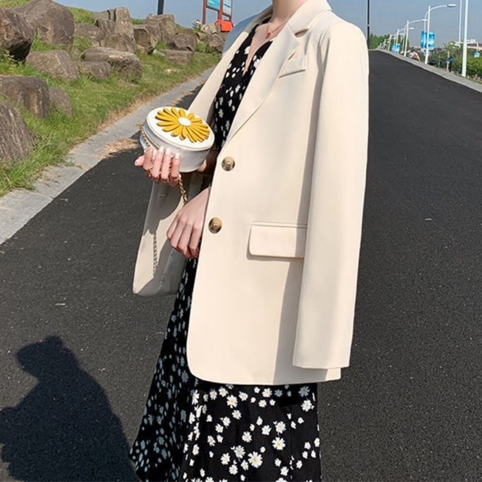 西装外套女2025新款韩版百搭春秋季新款网红休闲小个子西服英伦风