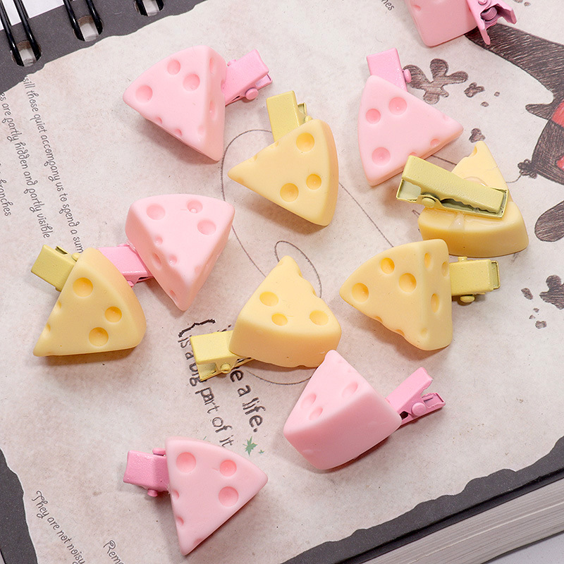 Women's Cute Cheese Resin Hair Clip display picture 8