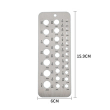 测径规不锈钢钻头测量规螺栓测量尺规17/64-1/20.062-0.250测径尺