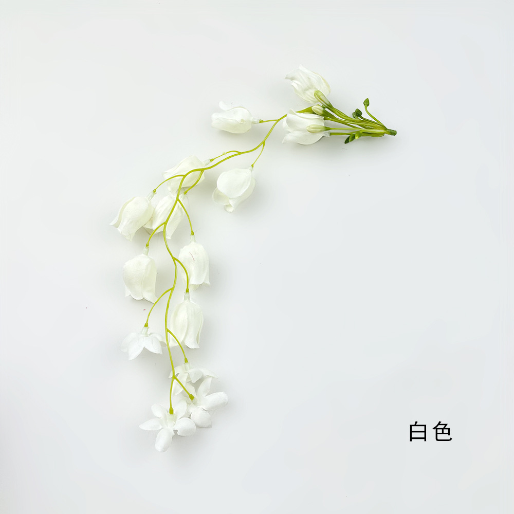 Simulación colgante flor de brida DIY tocado de novia pinza de flores paquete de material para hacer pequeños adornos de diseño floral en el hogar