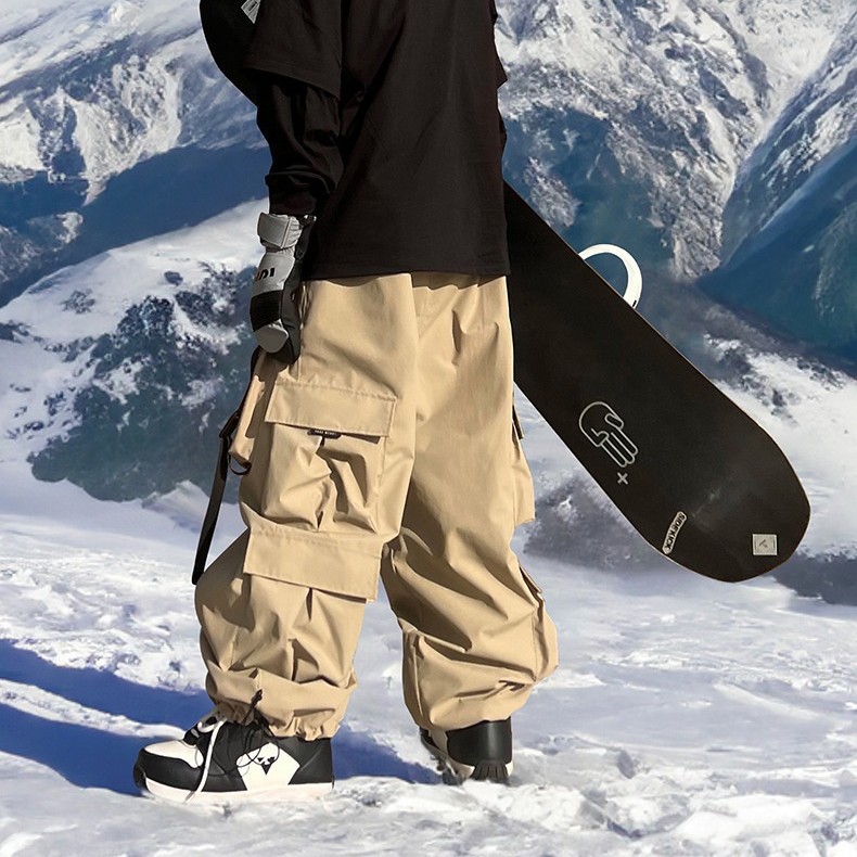 남부 작은 감자 스키 바지 미국 기능성 작업복 스키 바지 대형 포켓 베니어 방수 방풍 외부 바지