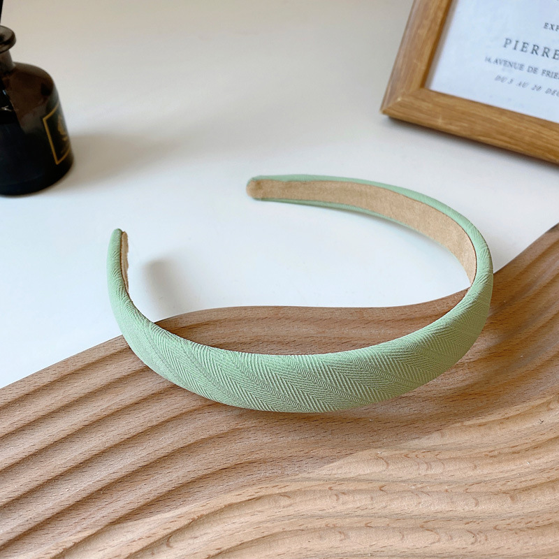 Milk green oblique lines-hairband