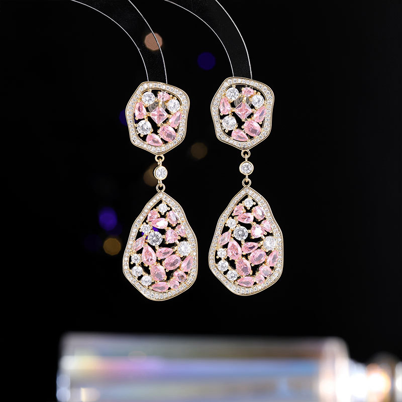 Elegant stone inlay with zircon
