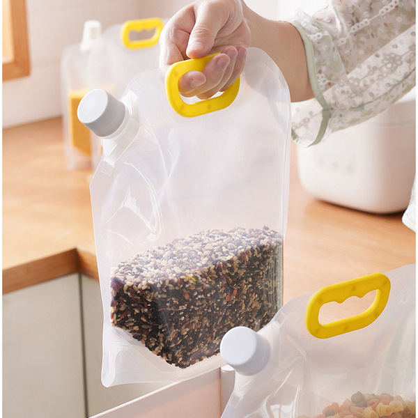 transparent rice storage bag