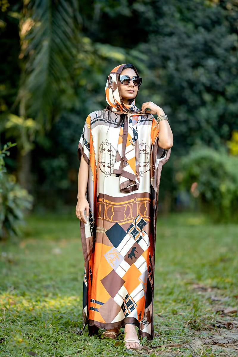 2025 primavera y verano nuevo Amazon venta rápida ropa malaya camisa de arena imitación seda brocado ropa de protección solar de vacaciones de playa