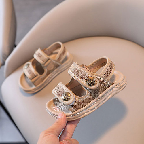 Dropshipping boys' sandals, soft-soled beach shoes, stitched waterproof baby casual shoes,  summer new baby shoes