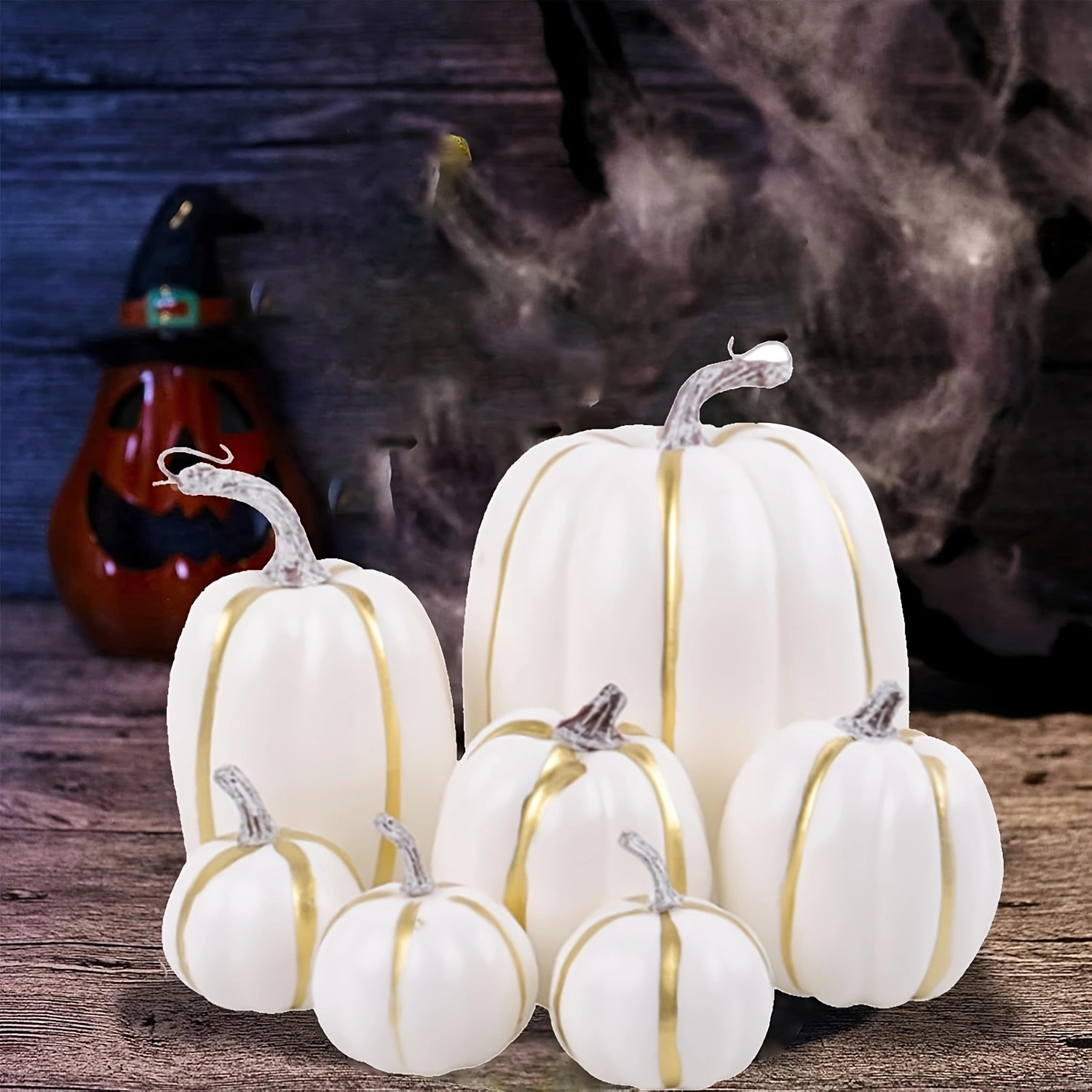 7 piezas de calabaza blanca
