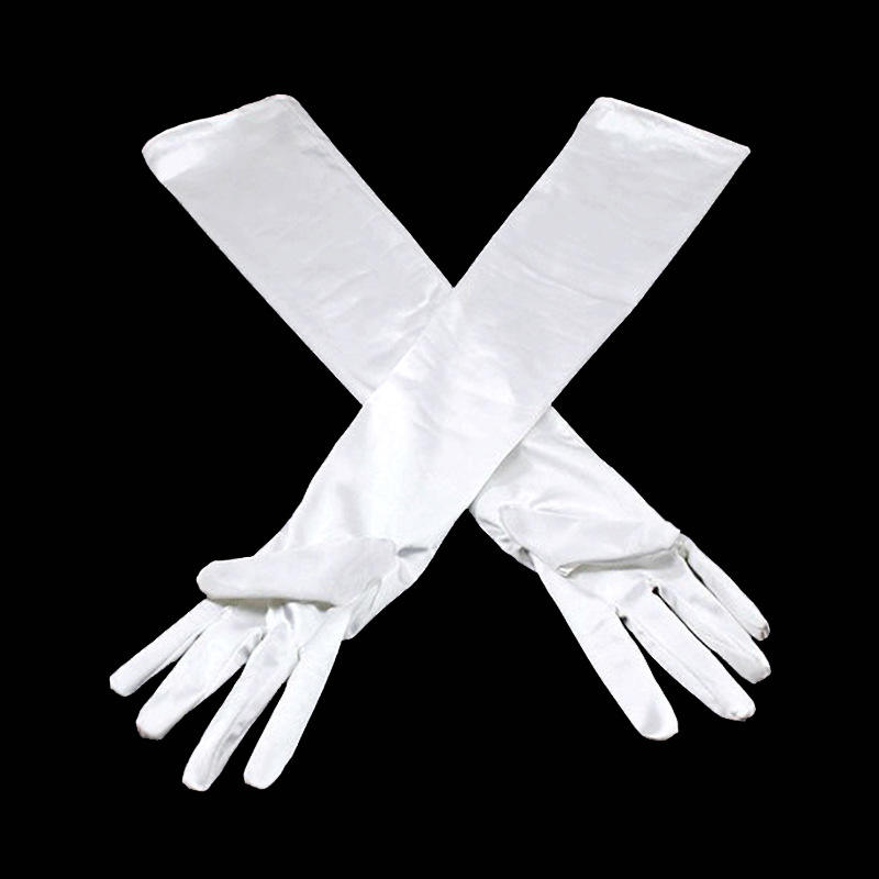 Women's Simple Style Solid Color Satin Gloves 1 Pair display picture 25