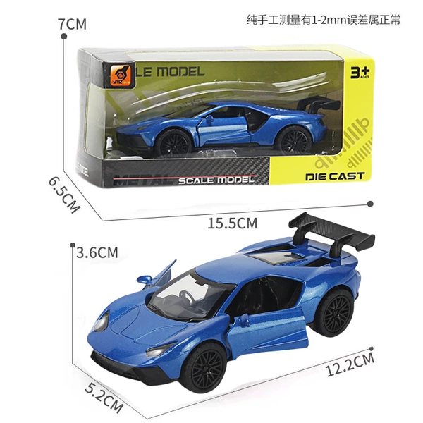 Large Ford GT Blue Power+Open Door [15.5*6.5*7]