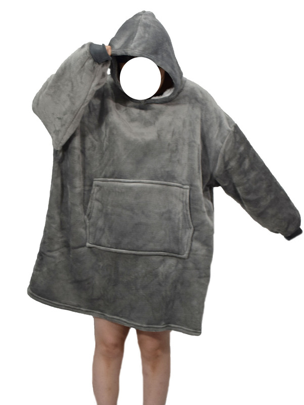 Huggle hoodieクロスボーダー750自宅で毛をつかんで帽子をかぶっている怠け者の寝衣のパジャマの外でテレビの毛布を着ます。|undefined