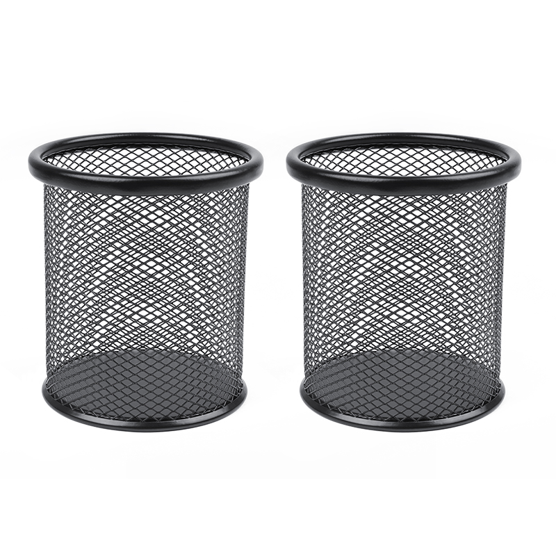 둥근 철 그물 펜 용기 (2)