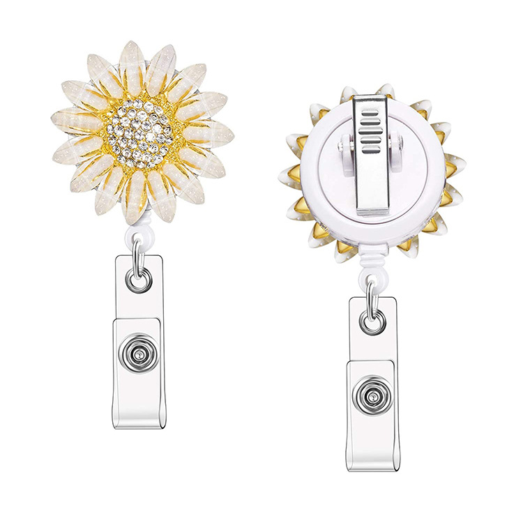 Girasol de Cristal Hecho a Mano｜Adorno Retráctil Giratorio