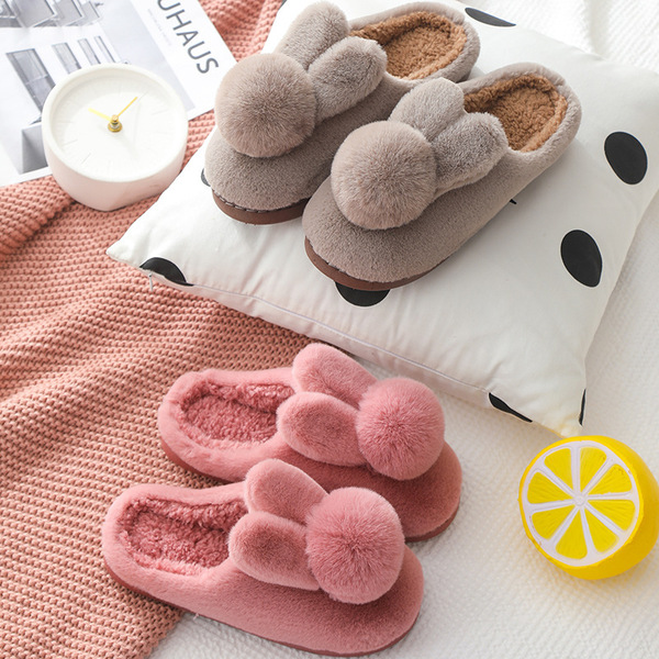 Home winter non-slip three dimensional keep warm women's slippers…
