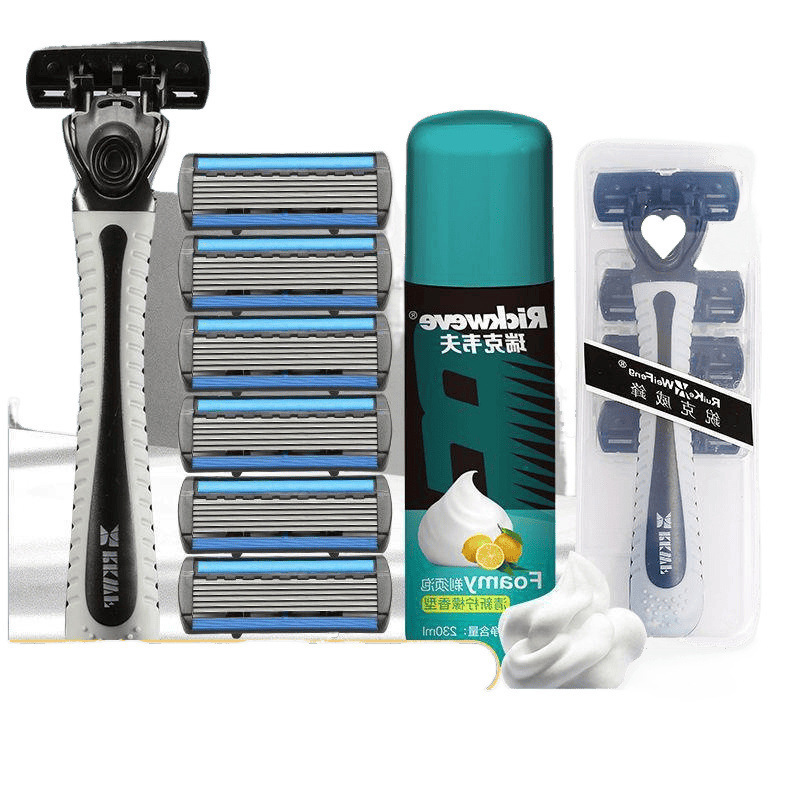 Manual Razor Six-Layer Blade Razor Old-Fashioned Beard Razor Men's Knife Holder Razor Razor Free Shipping
