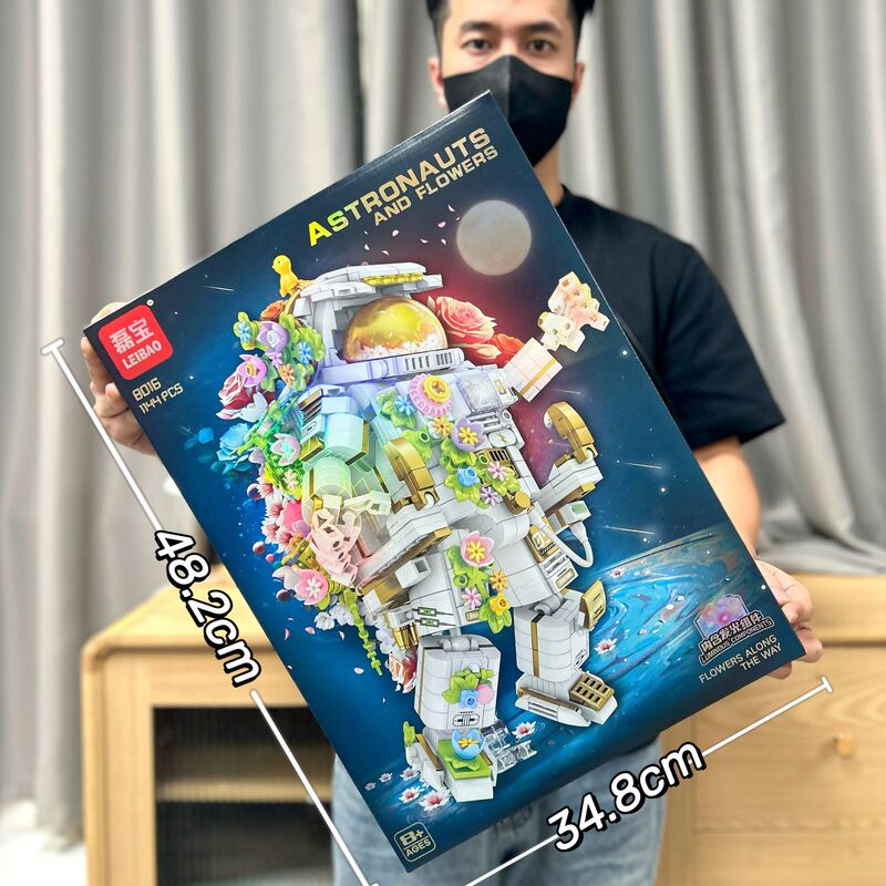 Children's Puzzle Assembled Astronaut Spaceship Rocket Building Blocks Model Compatible Lego Toy Gift