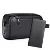 Black lychee fingerprint lock large bag + long wallet